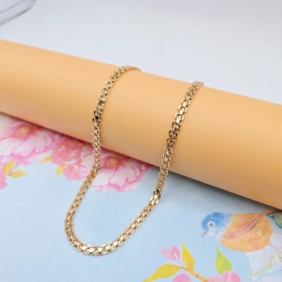 Chunky Rose Gold Chain Necklace, 24 Inch, Gold Plated Over Brass, XPNL0107 - Picture 2 of 12